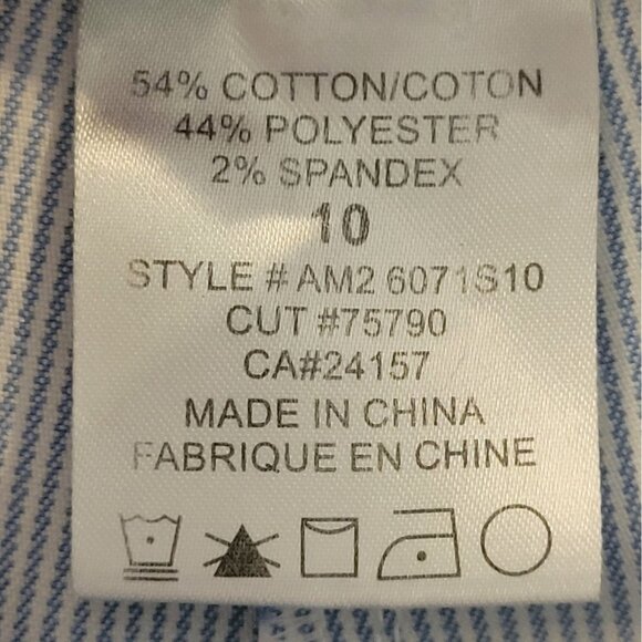 Abbie Mags Pinstripe Wide Leg Capri Pants Size 10 - Picture 4 of 9